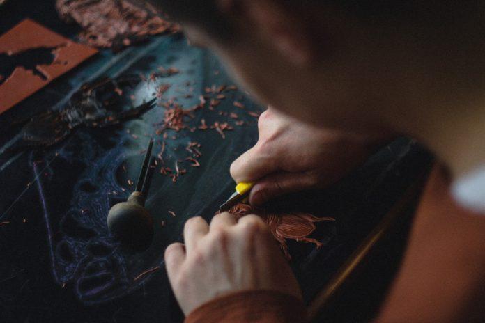 Grafik-Kunstwerk und künstlerische Drucktechniken