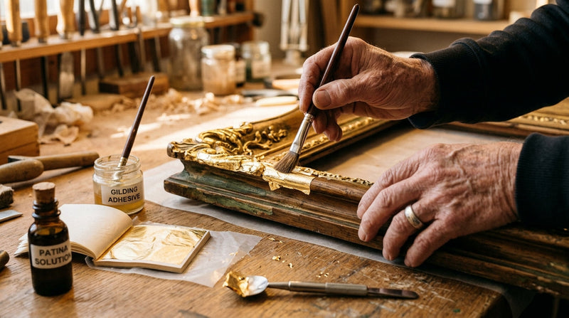 Come si dorano o si patinano le opere d'arte?