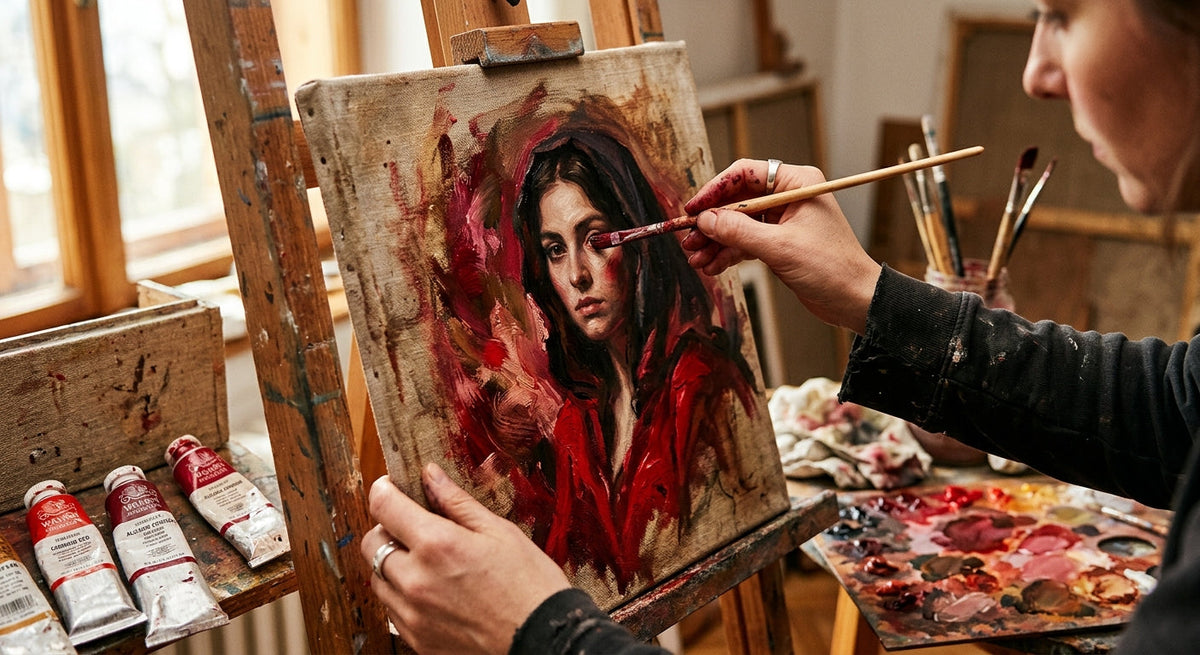 Die geheimnisvolle Dame in Rot