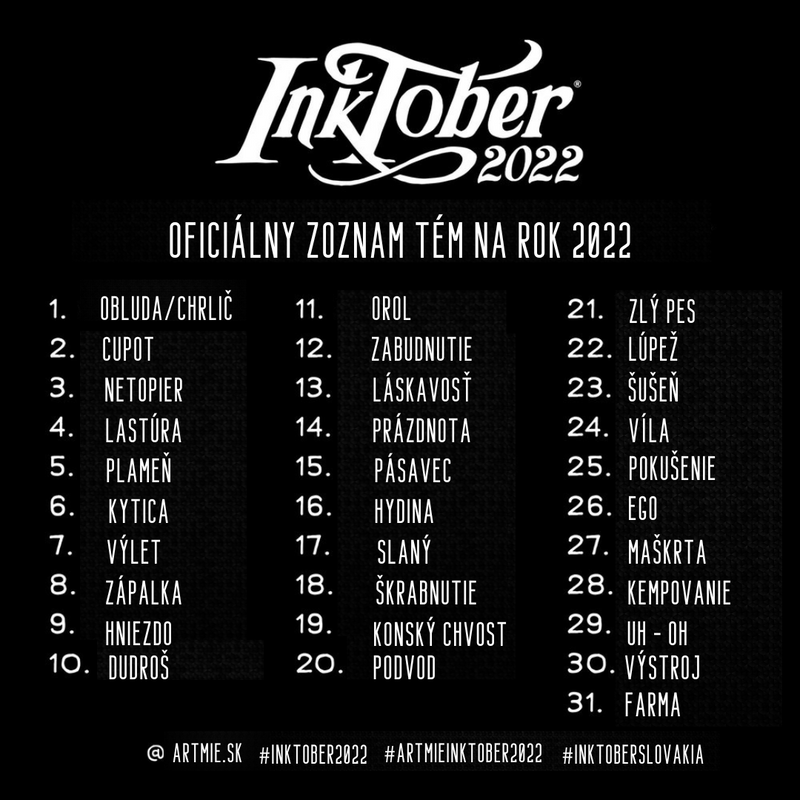 Partecipa all'Inktober con ARTMIE