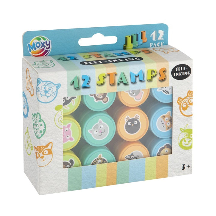 12 selbstfärbende Stempel | verschiedene Designs | Jungen 2
