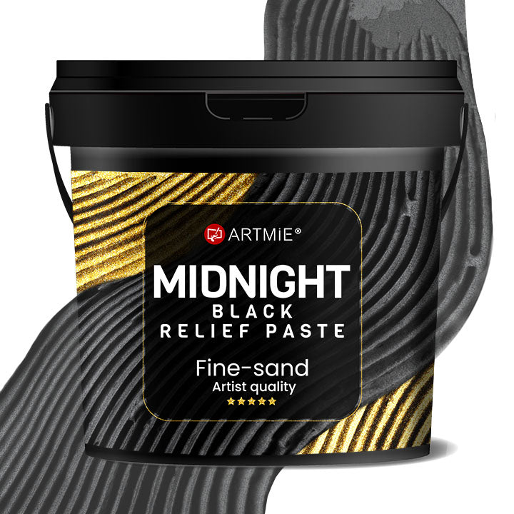 3D čierna reliéfna pasta ARTMIE Midnight | rôzne gramáže — obrázok 6
