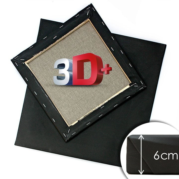 3D+ Čierne maliarske plátno na ráme PROFI | rôzne rozmery — obrázok 4