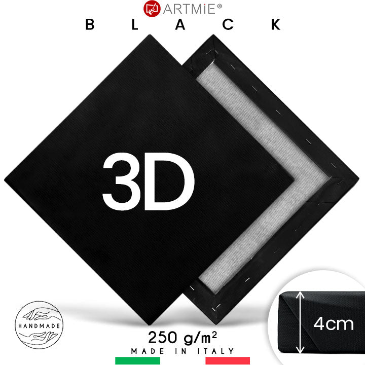 3D Čierne maliarske plátno na ráme PROFI | rôzne rozmery — obrázok 8