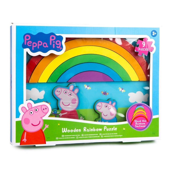 3D drevené puzzle dúha PEPPA PIG — obrázok 1