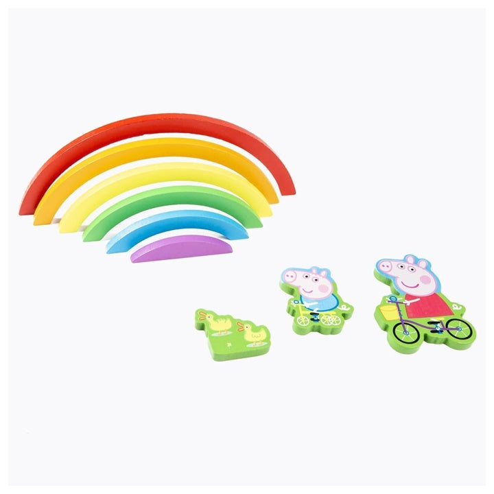 3D drevené puzzle dúha PEPPA PIG — obrázok 3