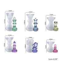 Stampo in silicone per colata - Pezzi di scacchi - set da 6 pezzi