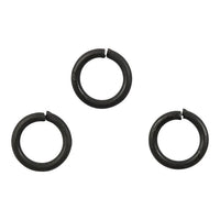 Черни свързващи пръстени 7 mm x 1 mm - 50 бр.