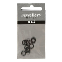 Черни свързващи пръстени 7 mm x 1 mm - 50 бр.