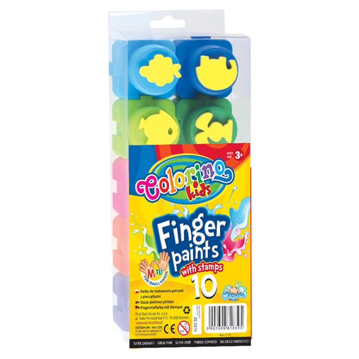 Fingermalfarben mit Stempeln Colorino 10x10 ml | ARTMIE