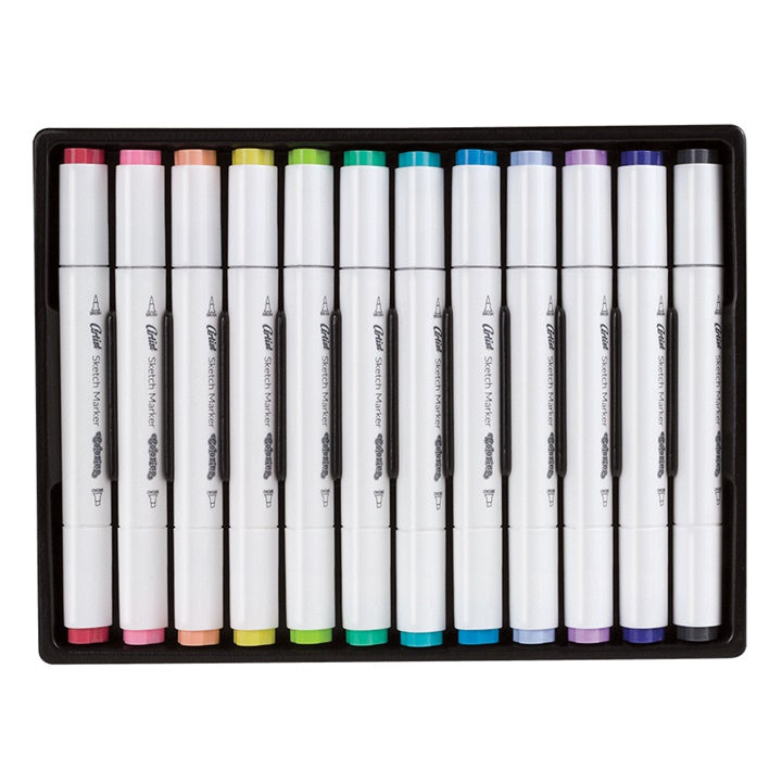 Doppelseitige Pastell Skizzenmarker Colorino Artist 12 Stück – Detailansicht 2 | ARTMIE