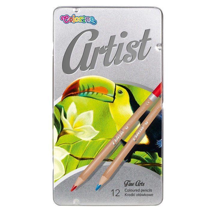 Μολύβια Colorino Artist σε μεταλλικό κουτί (12 τεμάχια)