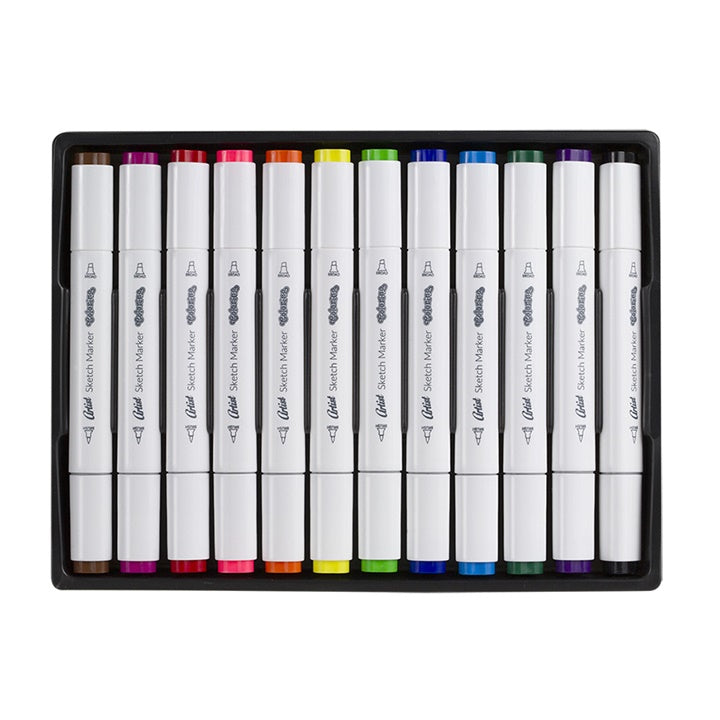 Doppelseitige Skizzenmarker Colorino Artist 12 Stück – Detailansicht 2 | ARTMIE