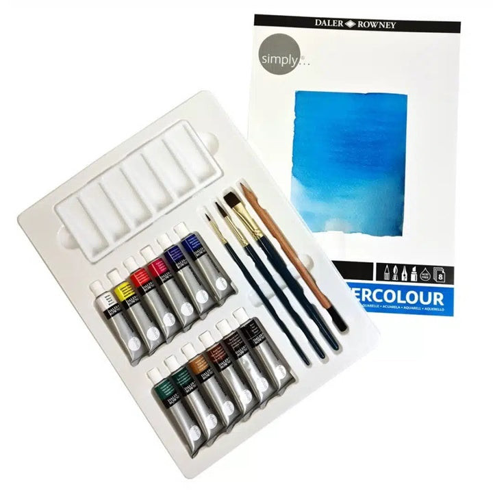 Комплект акварелни бои Daler Rowney с аксесоари 25 бр.