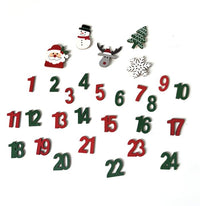 Ξύλινα στολίδια Ημερολόγιο Advent