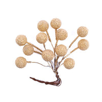 Rami decorativi 3D con bacche dorate