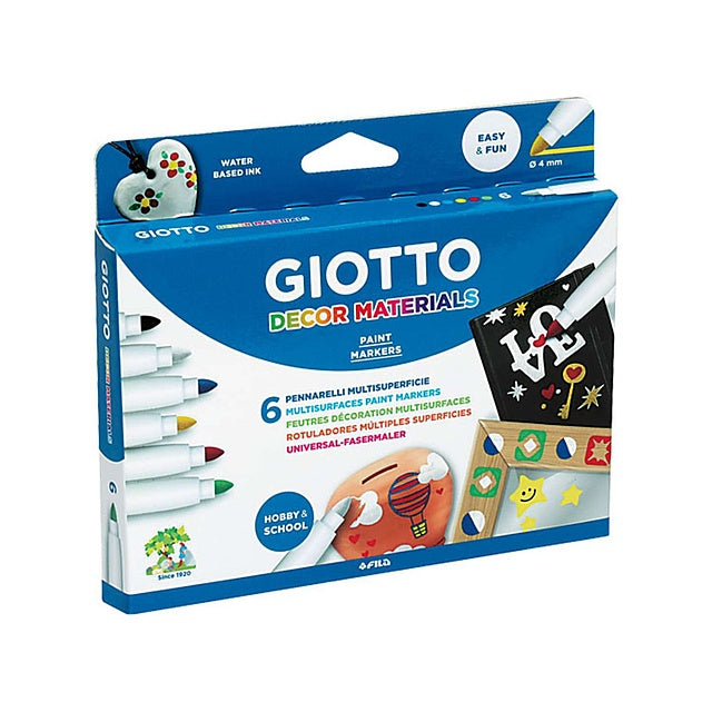 Dekorativni flomasteri GIOTTO Decor materials / 6 djelni set
