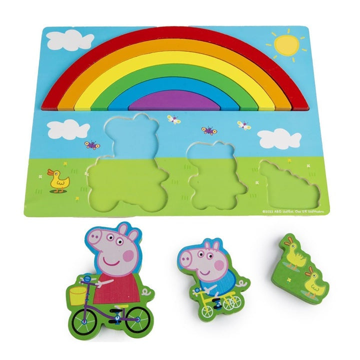 3D ξύλινο παζλ ουράνιο τόξο PEPPA PIG