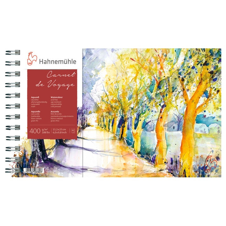 Μπλοκ ακουαρέλας HAHNEMÜHLE CARNET DE VOYAGE 15,3 x 25 cm
