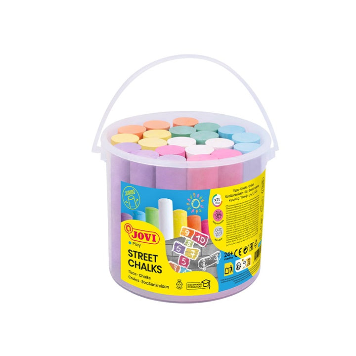 Gessetti colorati Jumbo in secchiello JOVI 21 pz.