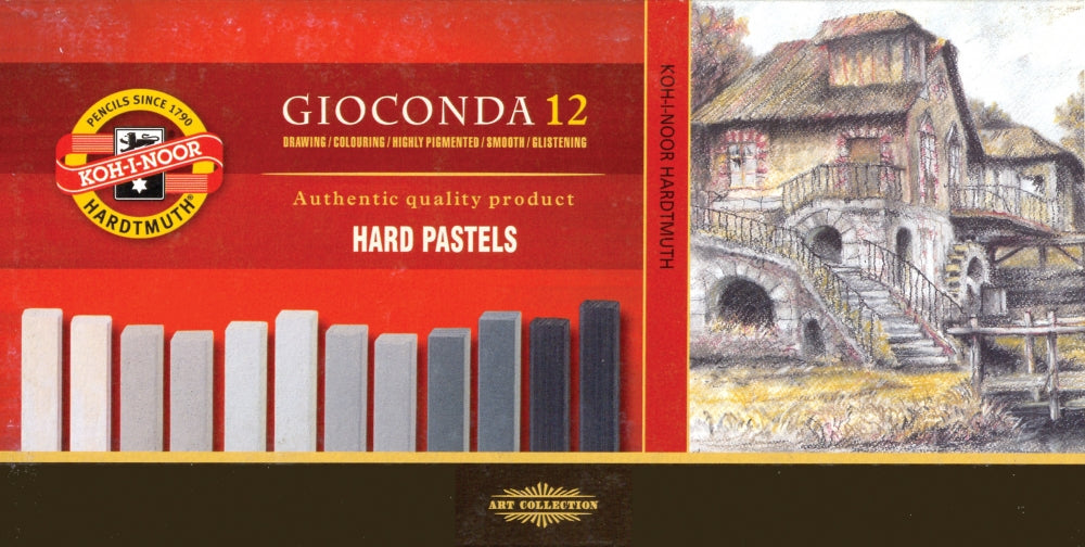 Λαδοπαστελ GIOCONDA HARD 8122G – 12τεμ - 7x7mm - αποχρωσεις του γκρι