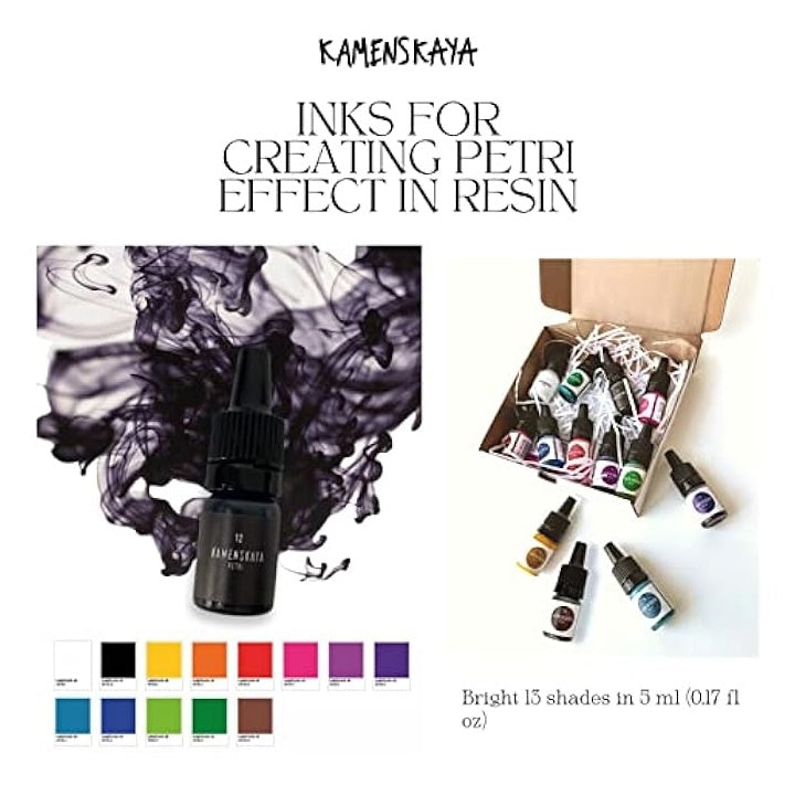 Мини комплект PETRI INKS KAMENSKAYA за смола 13 x 5 ml