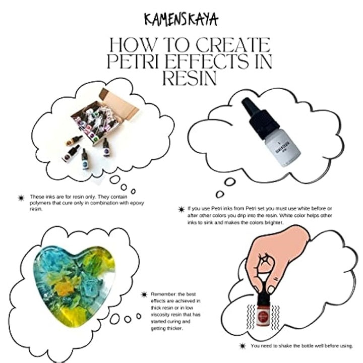 Мини комплект PETRI INKS KAMENSKAYA за смола 13 x 5 ml