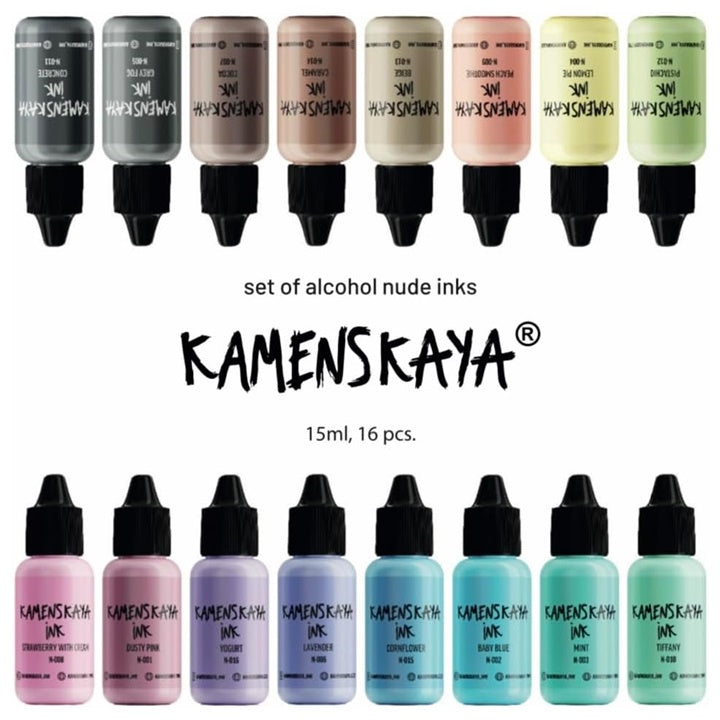 Комплект алкохолни мастила NUDE KAMENSKAYA 16 x 15 ml