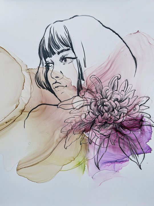 Tintenset KAMENSKAYA 'GIRLS AND FLOWERS' – Detailansicht 5 | ARTMIE