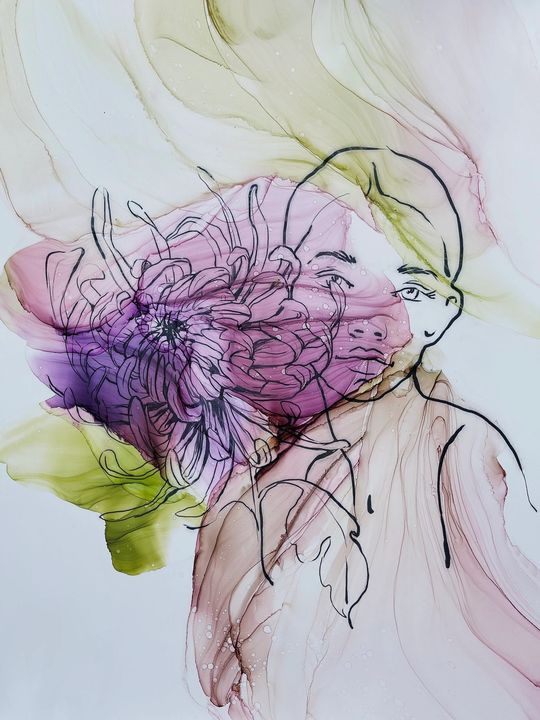 Σετ μελάνης KAMENSKAYA 'GIRLS AND FLOWERS'