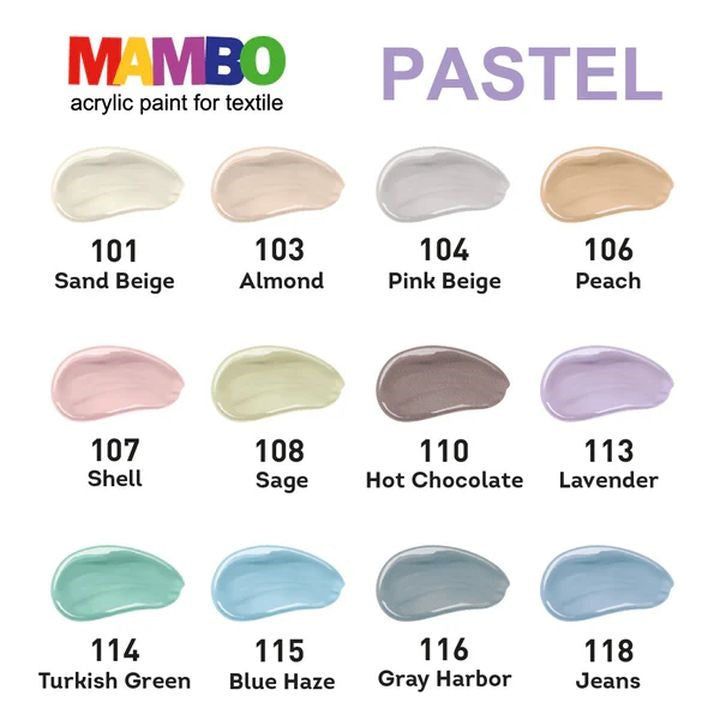 MAMBO Pastell-Textil- und Lederfarben-Set – Detailansicht 2 | ARTMIE