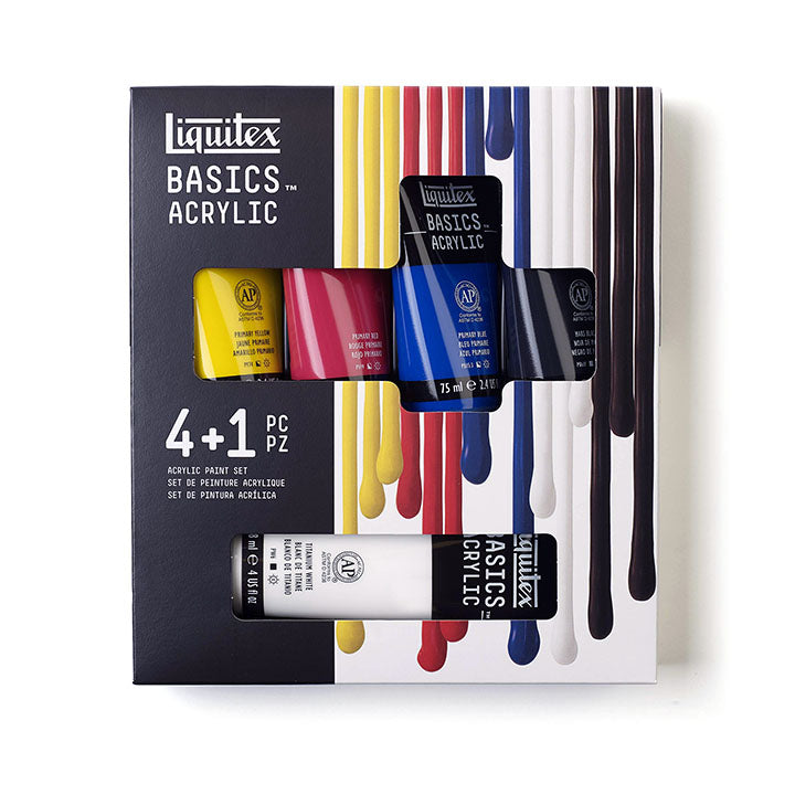 Liquitex Basics Acrylfarben-Set / 4x75ml + 1x118ml | ARTMIE