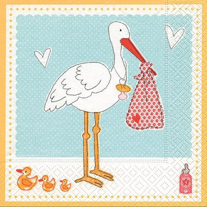 Servietten für Decoupage Adebar - 1 Stück | ARTMIE