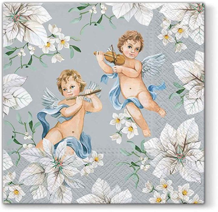 Χαροτοπετσετες για ΝΤΕΚΟΥΠΑΖ - Angels in Flowers - - 1 τεμ