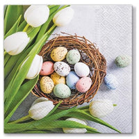 Χαρτοπετσέτες για ντεκουπάζ Eggs and Tulips - 1 τεμάχιο