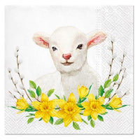 Салфетка за декупаж Lamb with Wreath - 1 брой