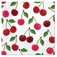 Χαρτοπετσέτες για ντεκουπάζ Cherries Pattern - 1 τεμάχιο