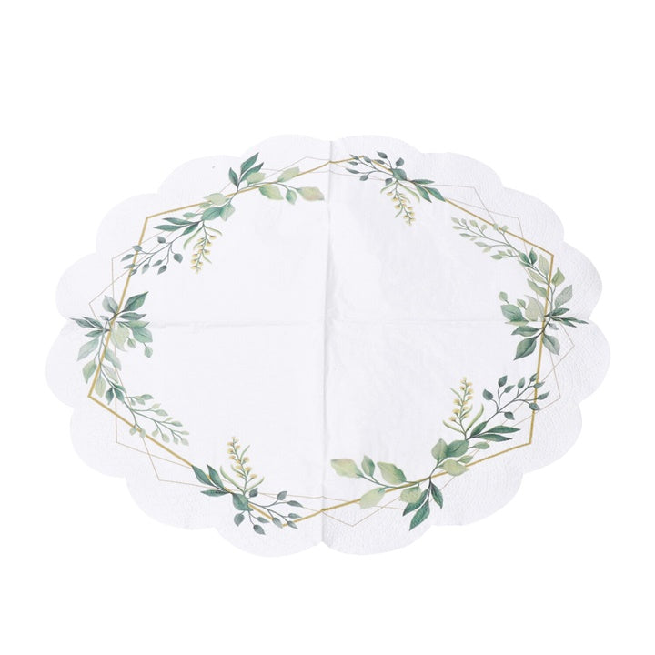 Кръгли салфетки за декупаж LEAVES FRAME 1 бр.