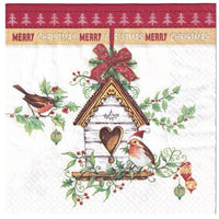 Χαροτοπετσετες για ΝΤΕΚΟΥΠΑΖ - Xmas Bird House - 1 τεμ