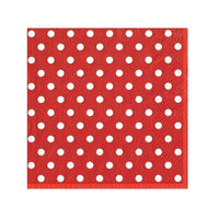 Tovaglioli per decoupage - Rosso a puntini - 1 art