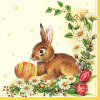 Салфетки за декупаж Easter Egg and Hare Yellow - 1 брой