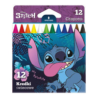 Кръгли восъчни пастели Disney Stitch, 12 броя