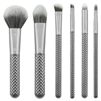 Комплект козметични четки Metallic сребърни