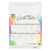 Kit di pittura con acqua 10 fogli + 2 pennelli