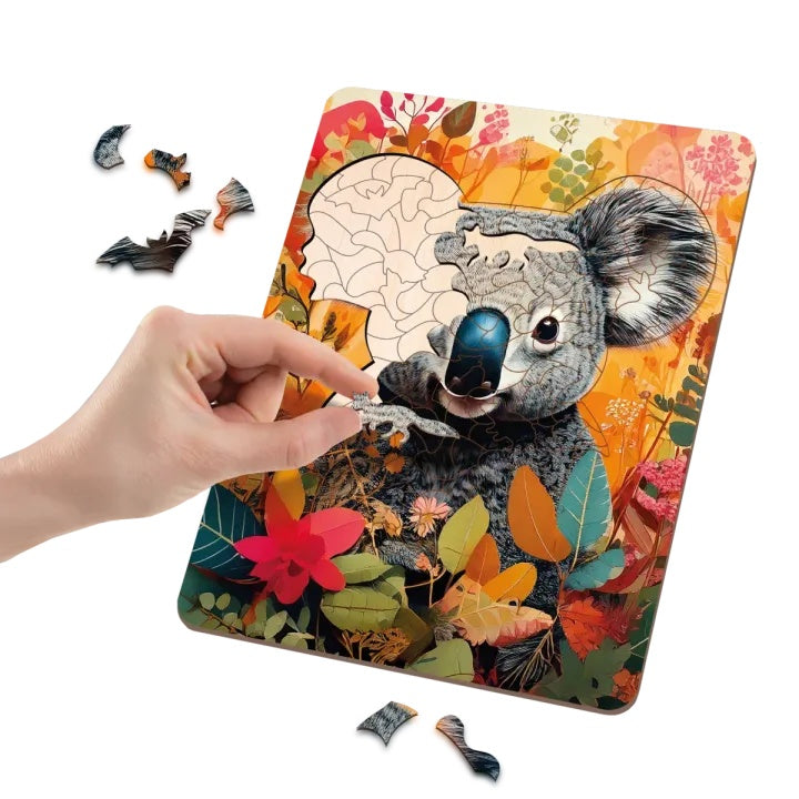 Puzzle in legno Koala Forme uniche 130 pezzi MOXY
