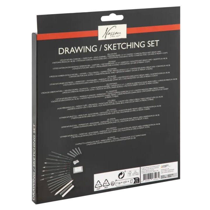 NASSAU Fine Art Zeichnen / Skizzieren Set 24 Stück – Detailansicht 3 | ARTMIE