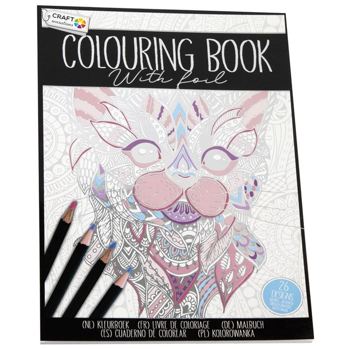 Libro da colorare antistress argento 26 motivi