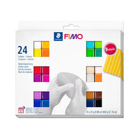 FIMO Комплект мека полимерна глина основни цветове 24x25g