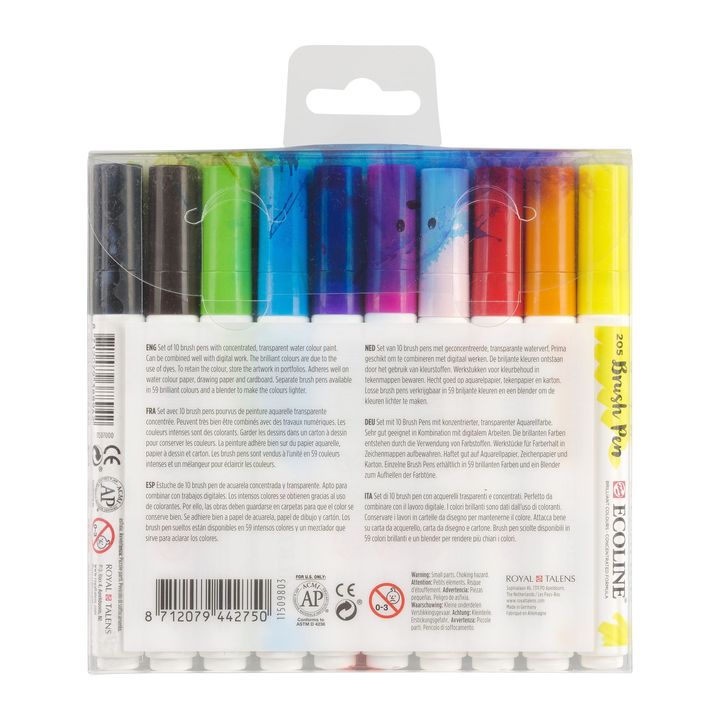 Акварелни писалки Ecoline Brush Pen Bright
