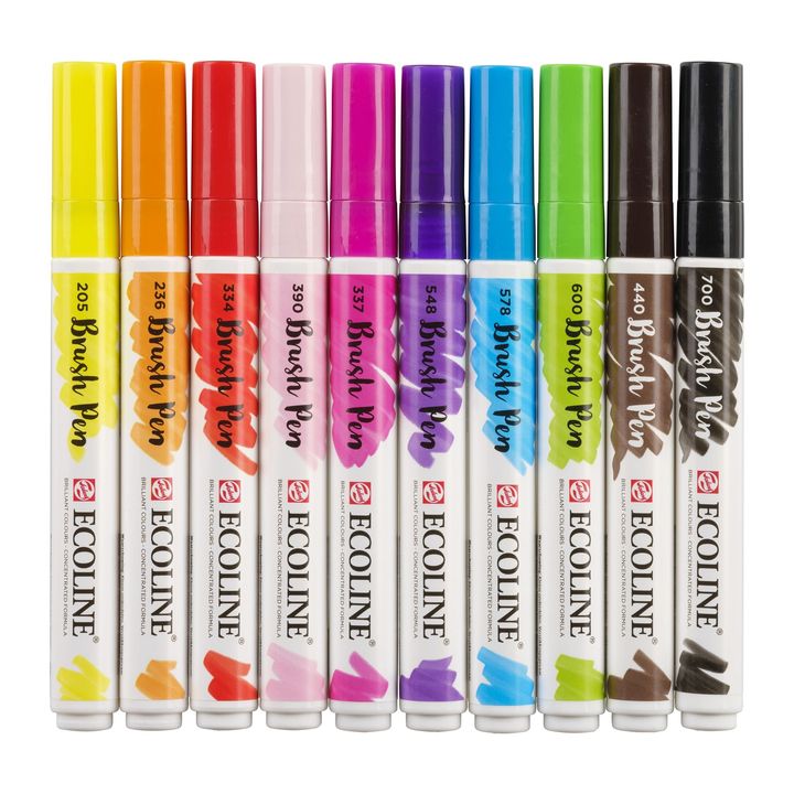 Акварелни писалки Ecoline Brush Pen Bright